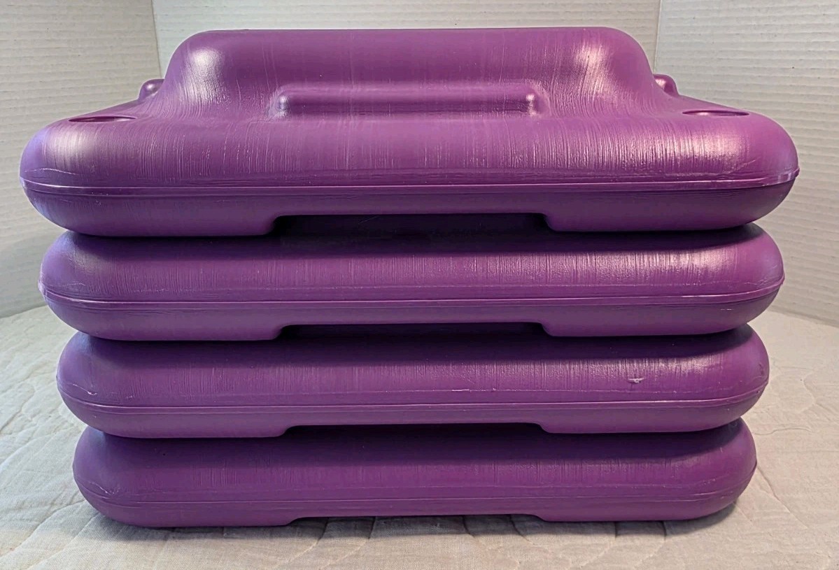 4 Purple Risers For Circuit Step Platform Aerobic Exercise