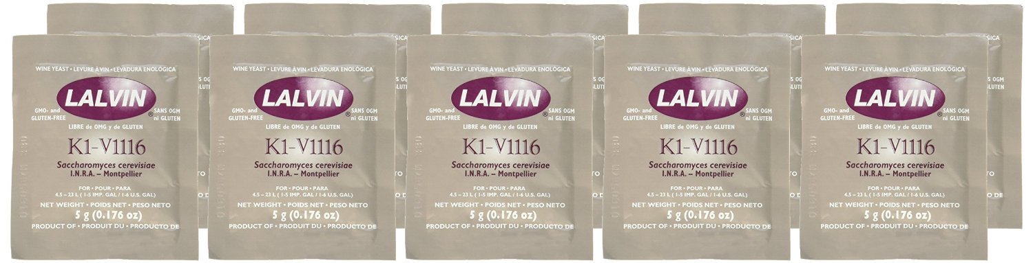 10 packs of KIV-1116 Lalvin Yeast for Winemaking