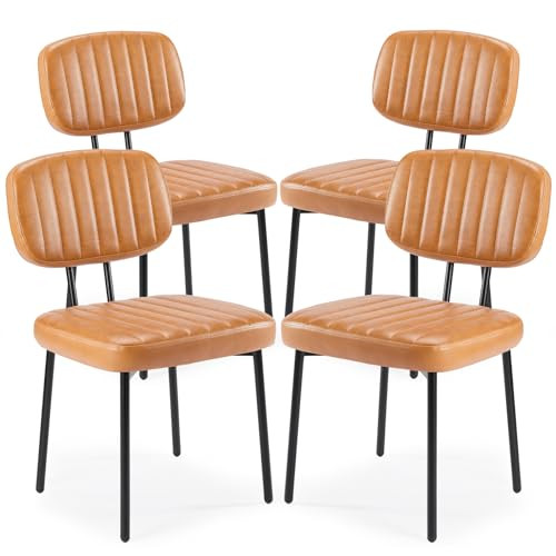 Dining Chairs Set of 4, Upholstered Mid Century Modern Kitchen Dining Room