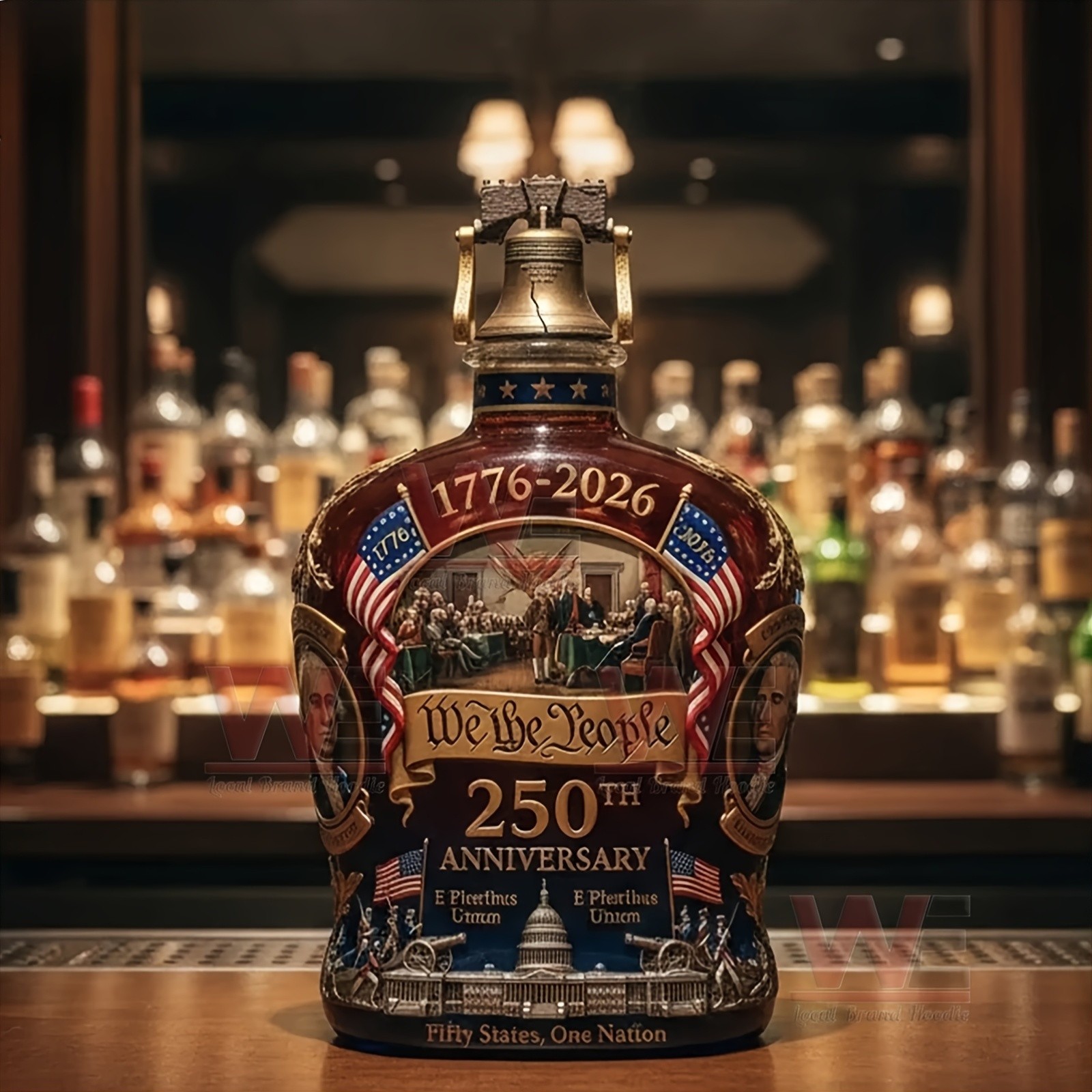 250th Anniversary Commemorative Whiskey Bottle | Collectible Edition Glass
