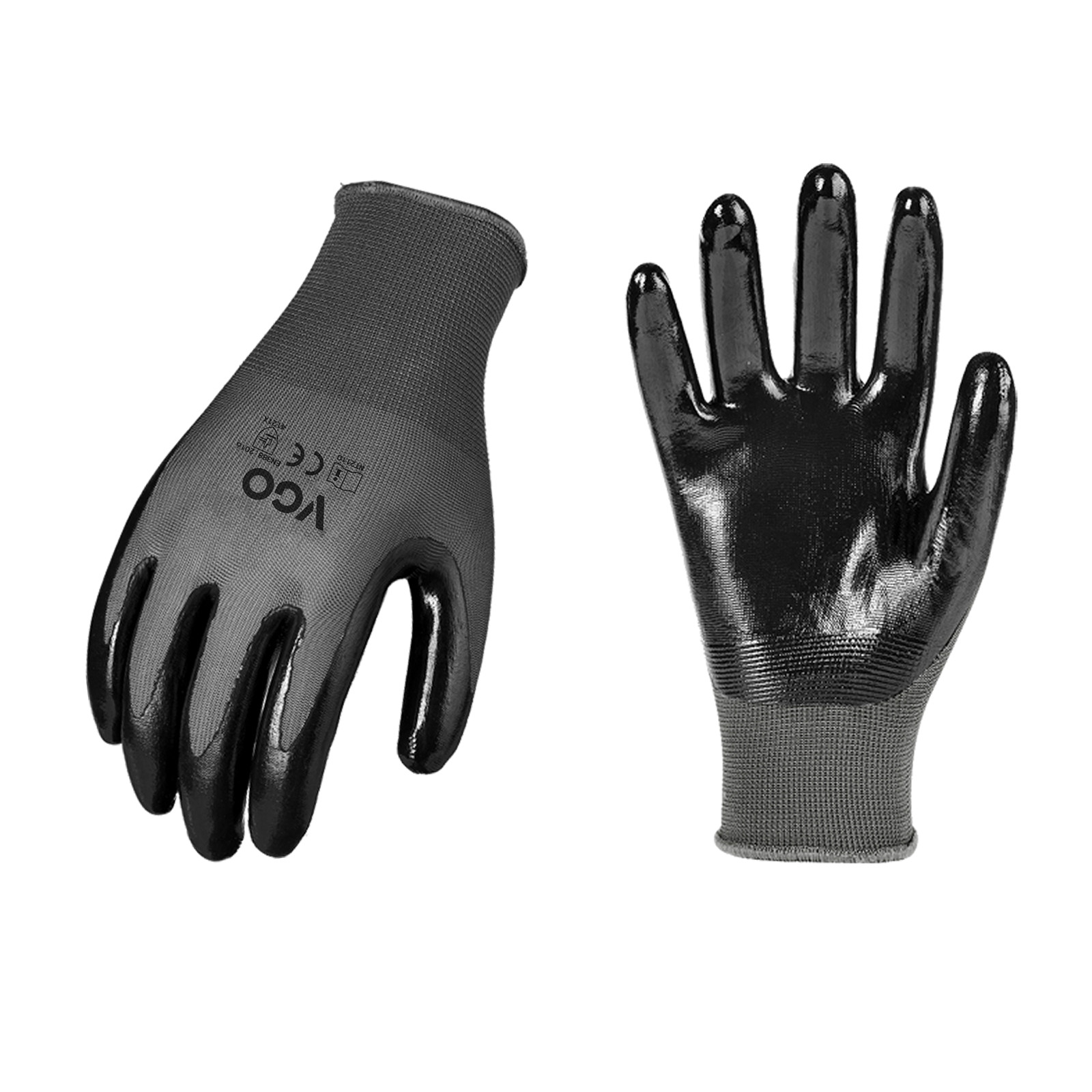 Vgo 3/5/10 Pairs Nitrile Coat Garden Gloves,Construction Work Gloves(NT2110)