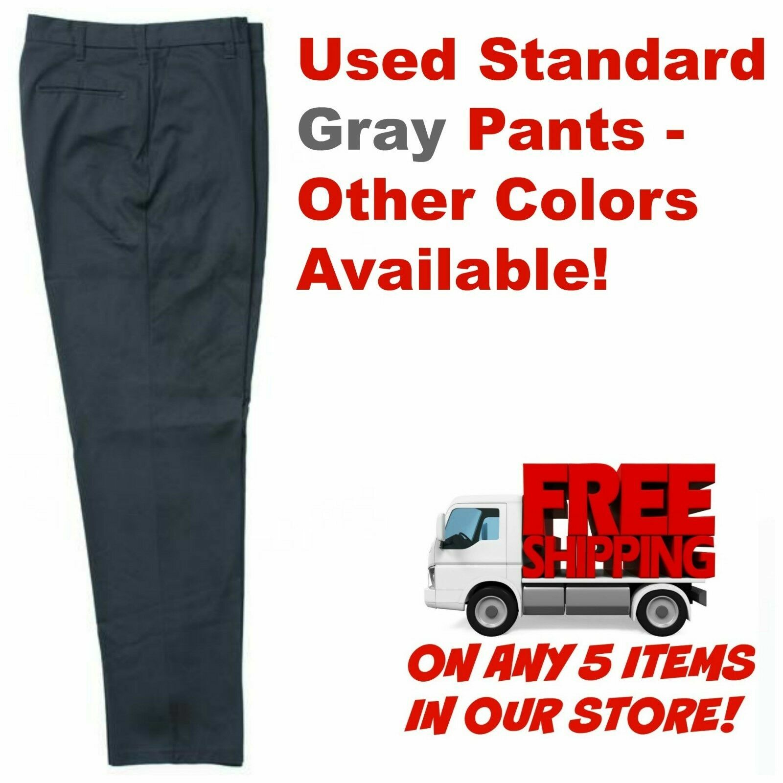 Used Uniform Work Pants Cintas Redkap Unifirst G&K Dickies and others GRAY