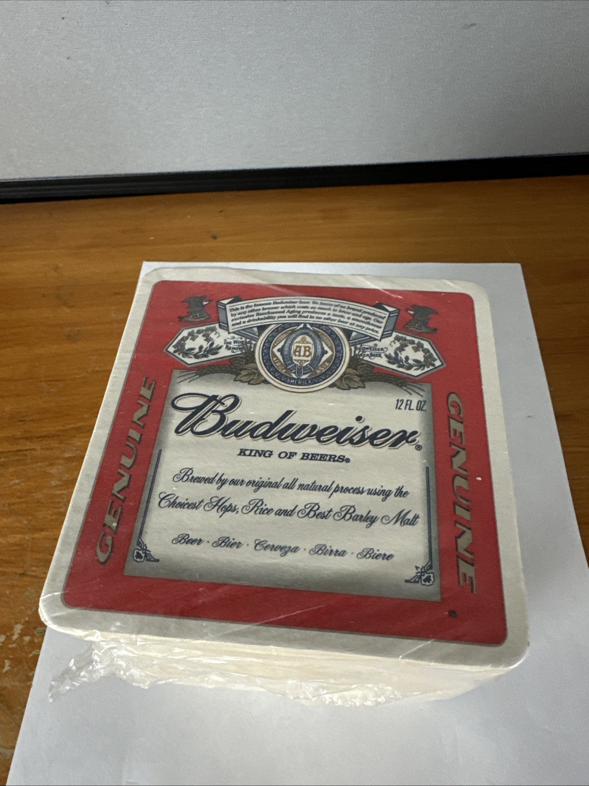 50 Vintage Budweiser Thick Paper Coasters Package 1980s New Old Stock