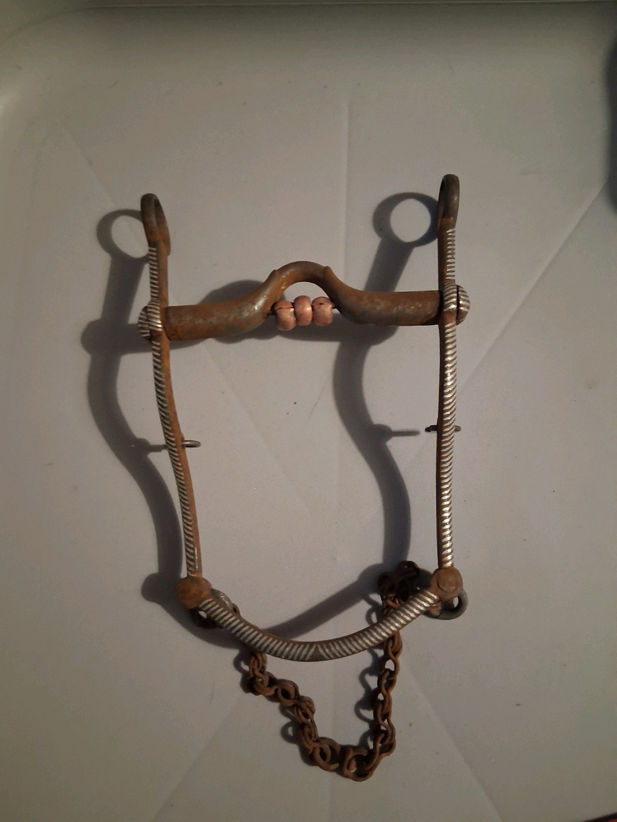 Vtg. Fancy Engraved Western Horse Bit, 5"