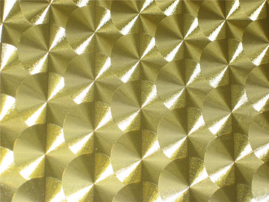 Gold Large Engine Turn Sign Plotter Cutter Vinyl