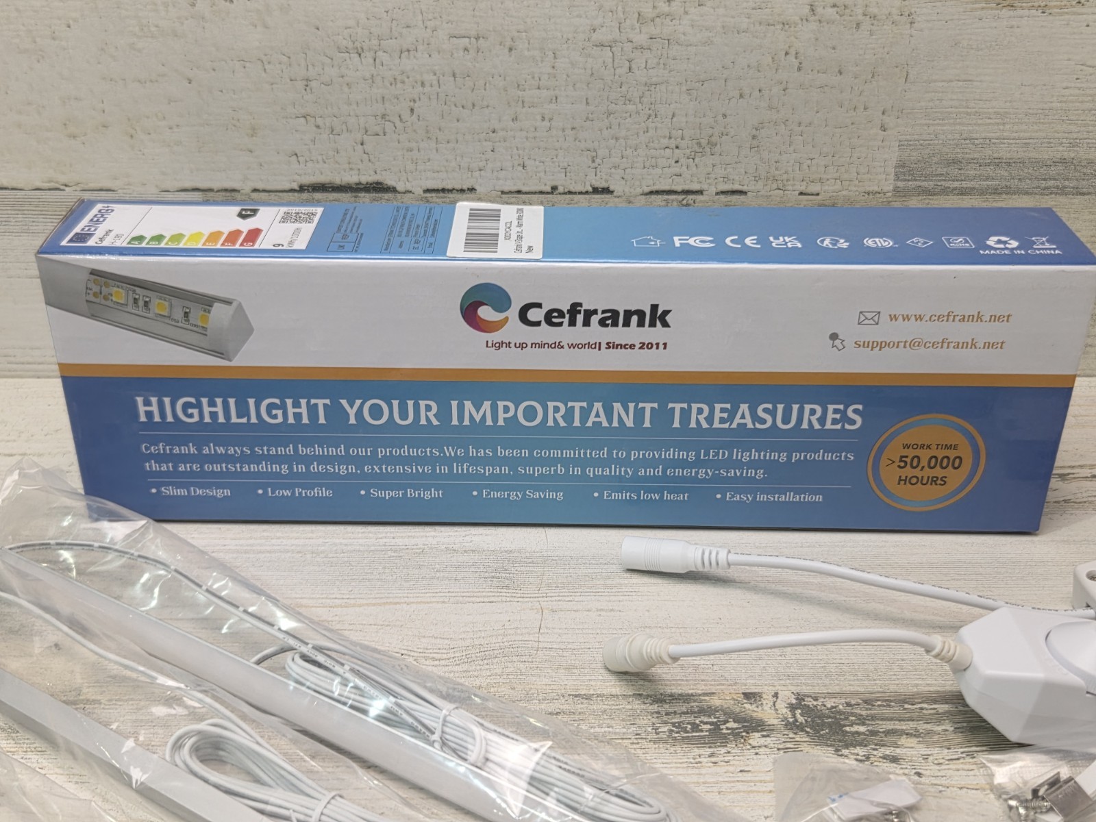 Cefrank Under Cabinet Lighting Bookshelf Light Bar Set Of 4 - 12" Warm White
