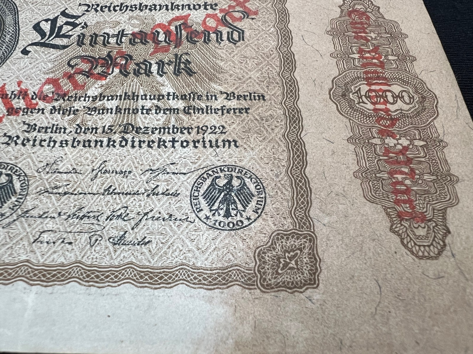 1922 German 1 Billion Mark Banknote WW1 Military Inflation Fascist Hitler Nazi