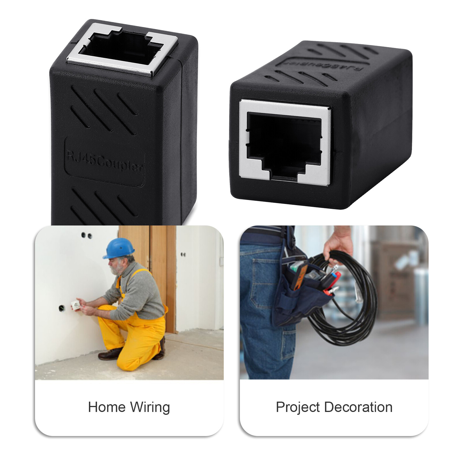 10 PACK RJ45 Inline Coupler Cat6/Cat5e Ethernet Network Cable