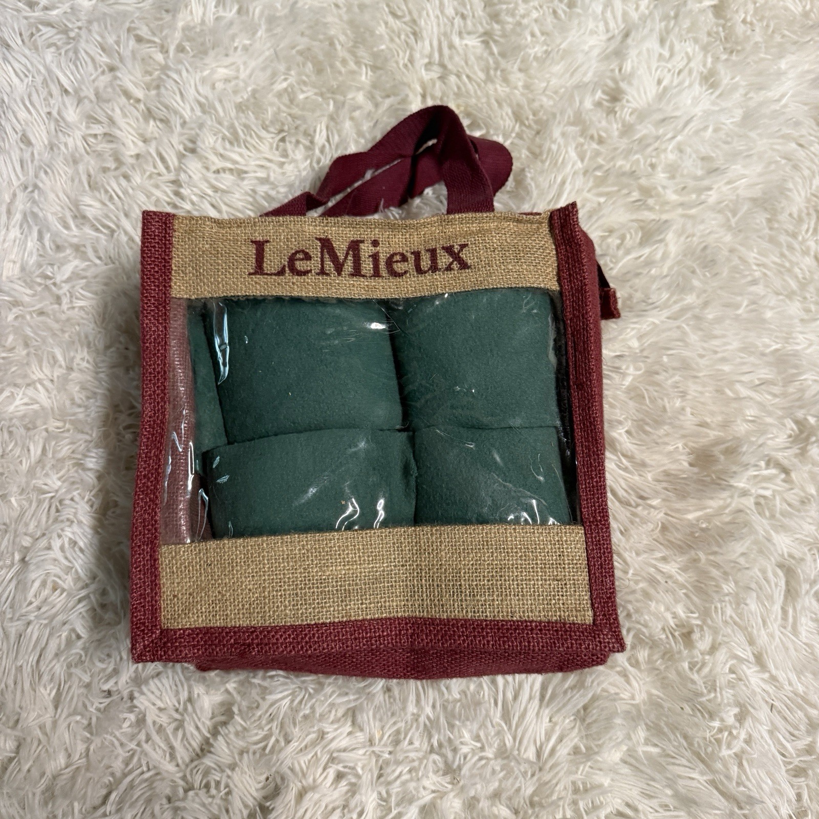 Set Of 4 Green LeMieux Horseback Riding Polo Wraps