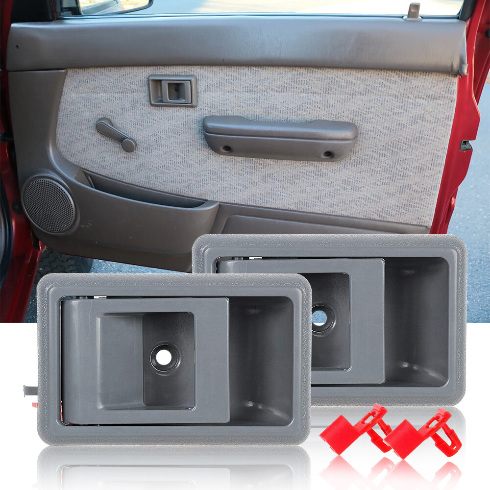 Door Handle Inner Indoor Left Right for 1995-2000 Toyota Tacoma Gray Free Return