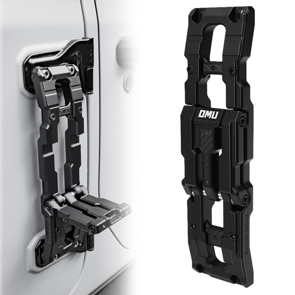 Foldable Carbon Fiber Door Hinge Step for 07-26 Jeep Wrangler JK JL Gladiator JT