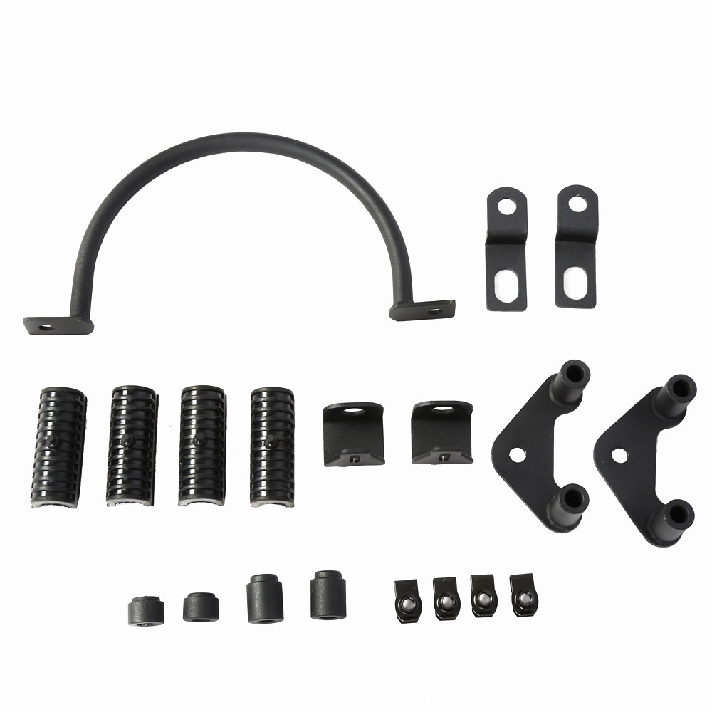 For Harley Sportster 04-14 Black Hard Saddlebags Saddle Bag&Conversion Brackets