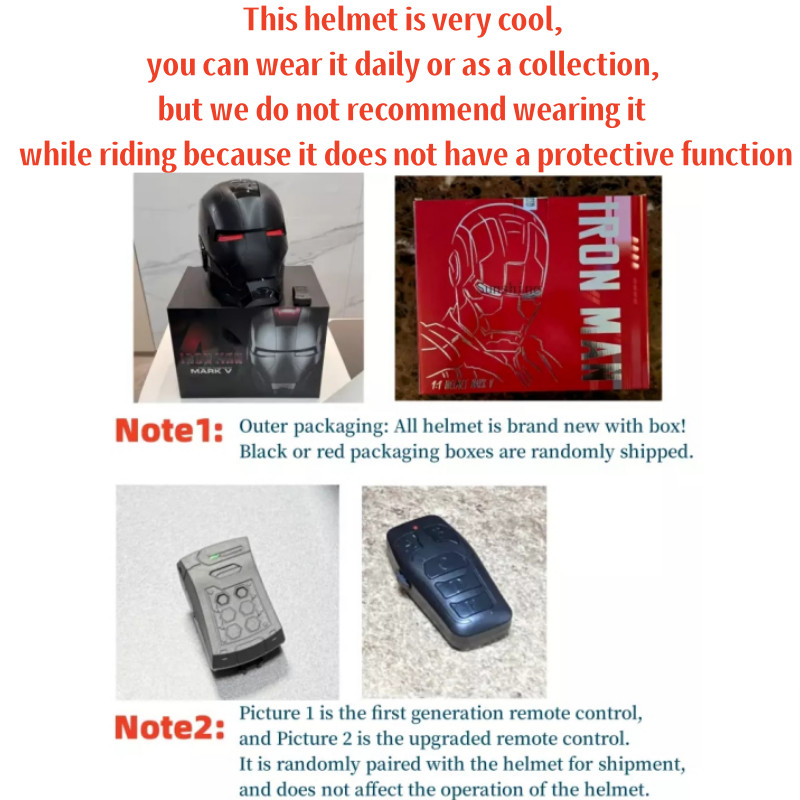 2025 Autoking Iron Man Black MK5 Helmet Electronic Wearable Voice-control Mask
