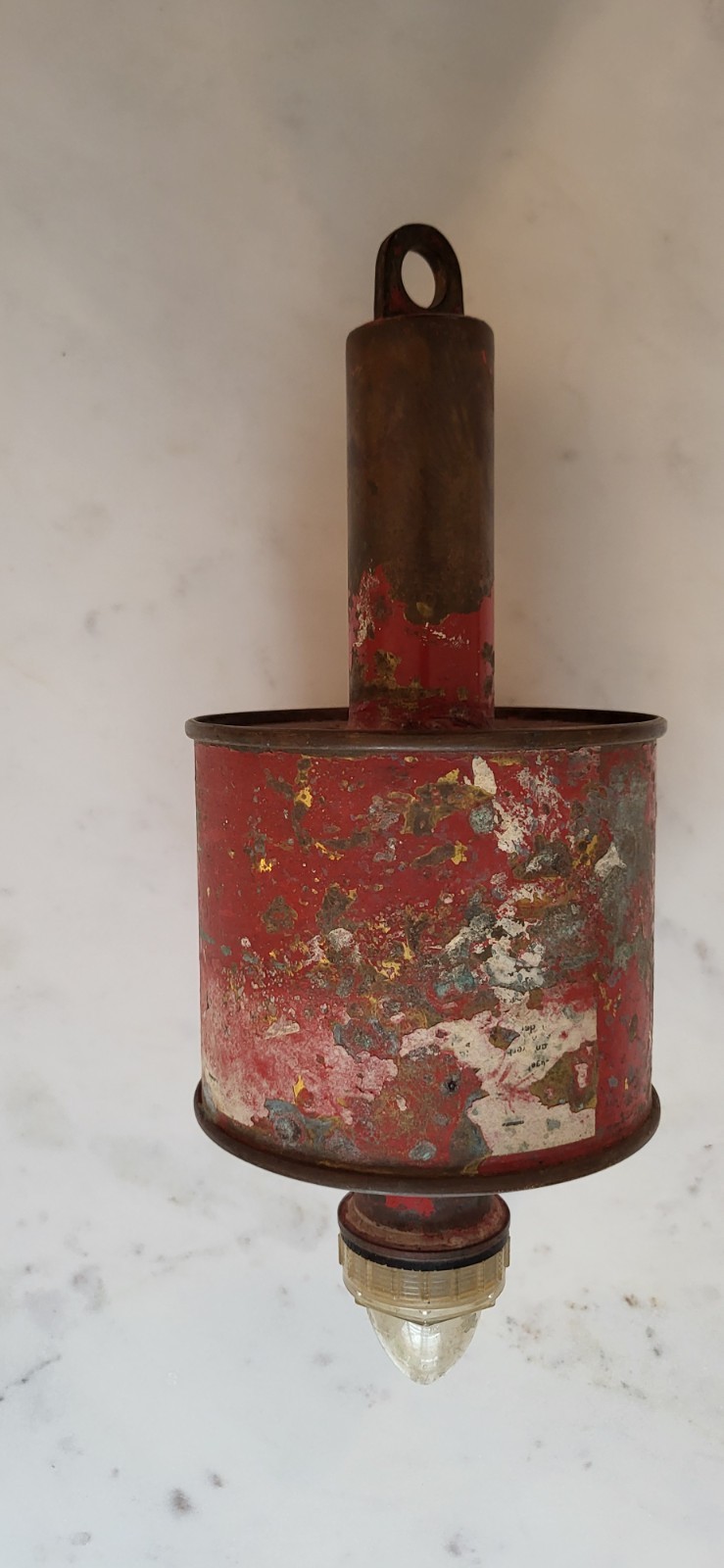 Antique Brass/Red Buoy Marker
