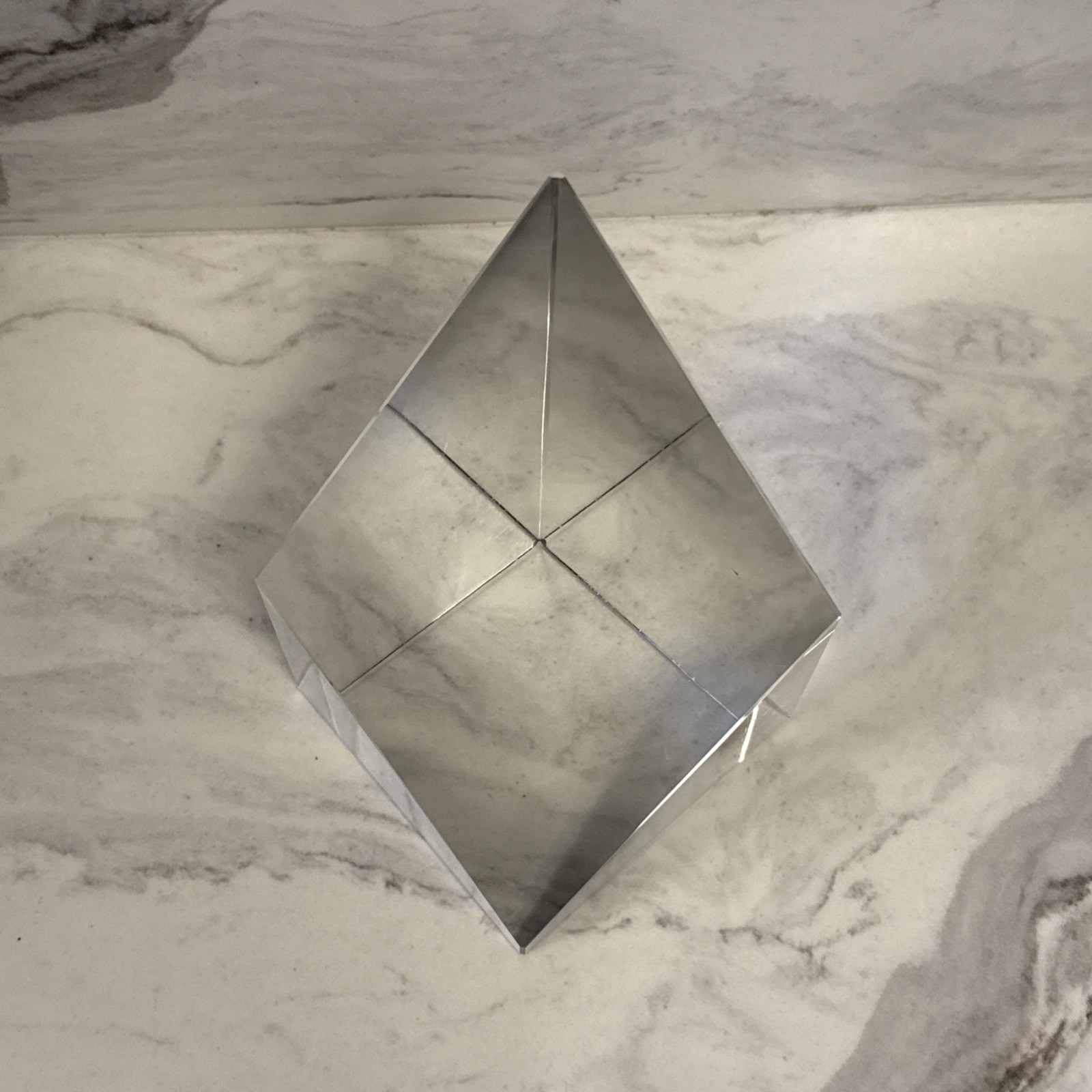 Tiffany & Co Rare Vintage Signed Large Faceted Crystal Sculpture Estate Find