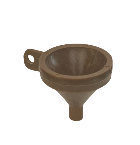 Two Small Black Powder Funnels for Muzzleloader w/ Keychain Loop - Brown