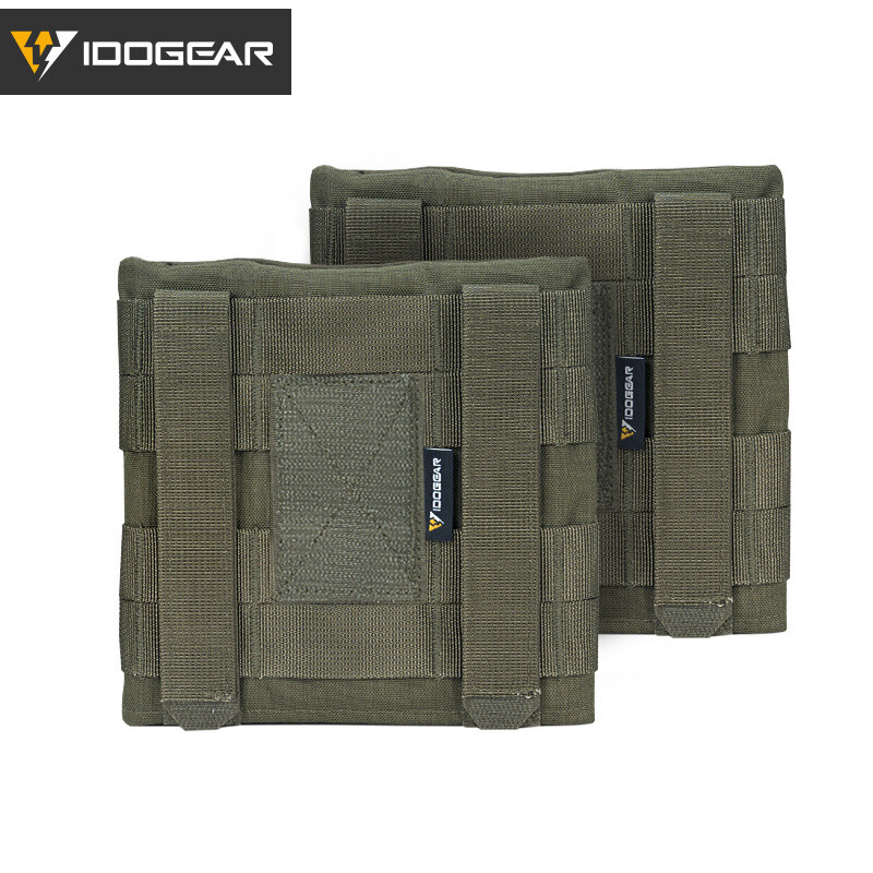 IDOGEAR Tactical Side Plate Pouch Set Plate Pocket 2PCS 6"X6" for JPC2.0 Hunting