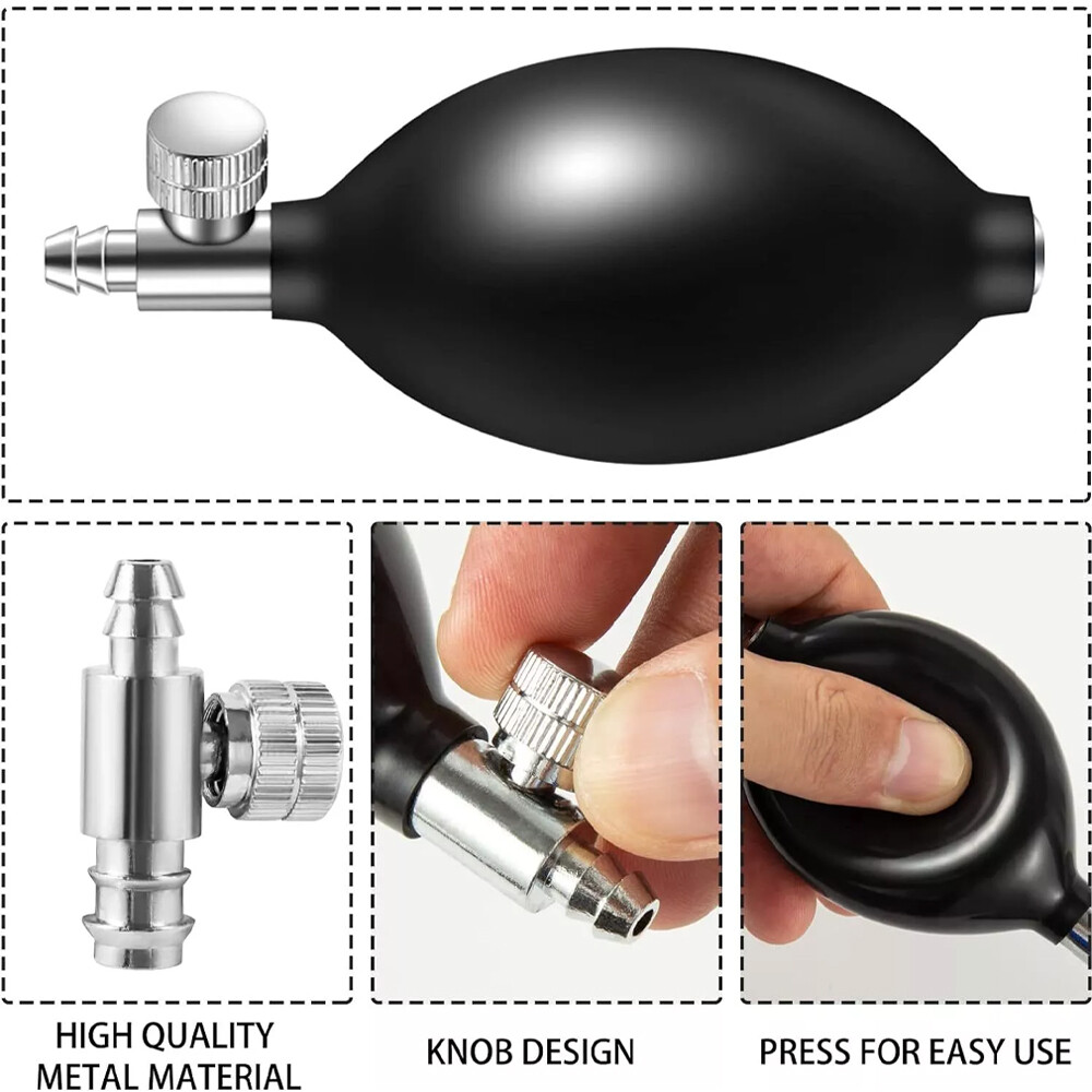 3Pcs Blood Pressure Latex Bulb Inflation Bulb Pump Hand Squeeze Bulb Air Valve