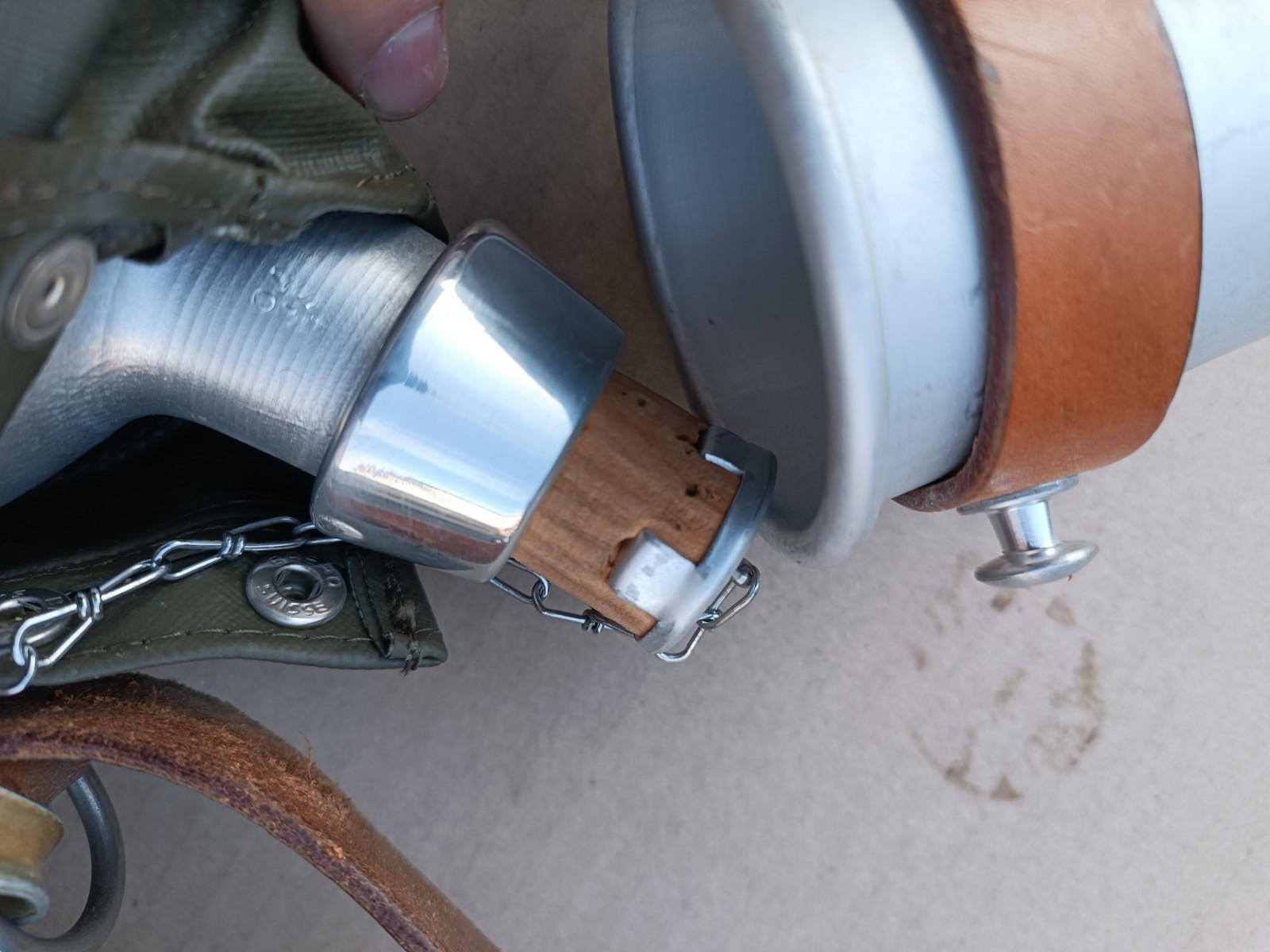 Original Swiss Medic WATER BOTTLE Canteen Flask aluminum 1972