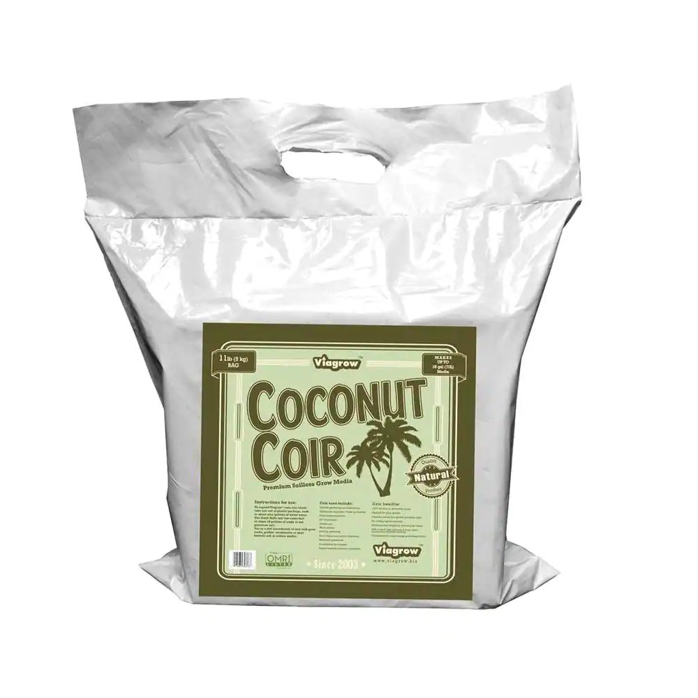 NEW 100% Coconut Coir Block of Soilless Media 11 Lb. (5KG) Retail Nutrients