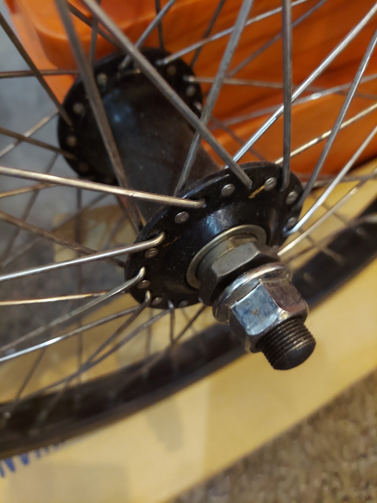 Sta Tru Made in USA Black 48 spoke 20Inch Wheel with 14 mm Axle Black