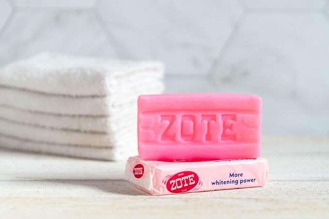 12X Zote Pink Laundry Soap Hand Wash Soap for Stains 200g 7 Oz Zote Bar Jabon