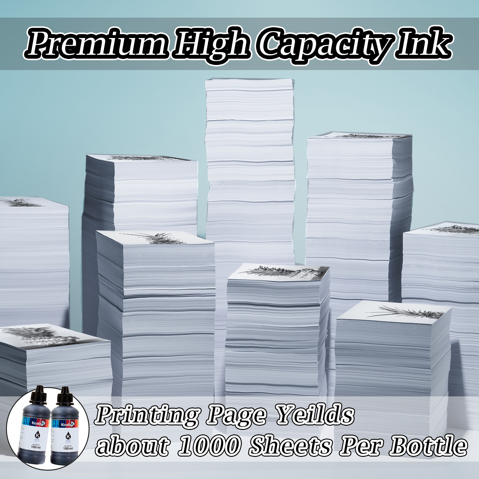 6PK Koala Ink Compatible with Epson 522 Ecotank ET-2400 4800 2800 2803 2720 4700