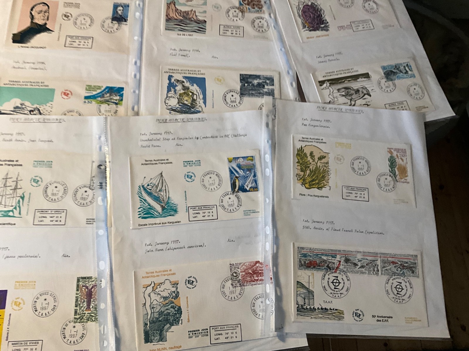 French Antarctic Territory fdc large lot 103 covers h13