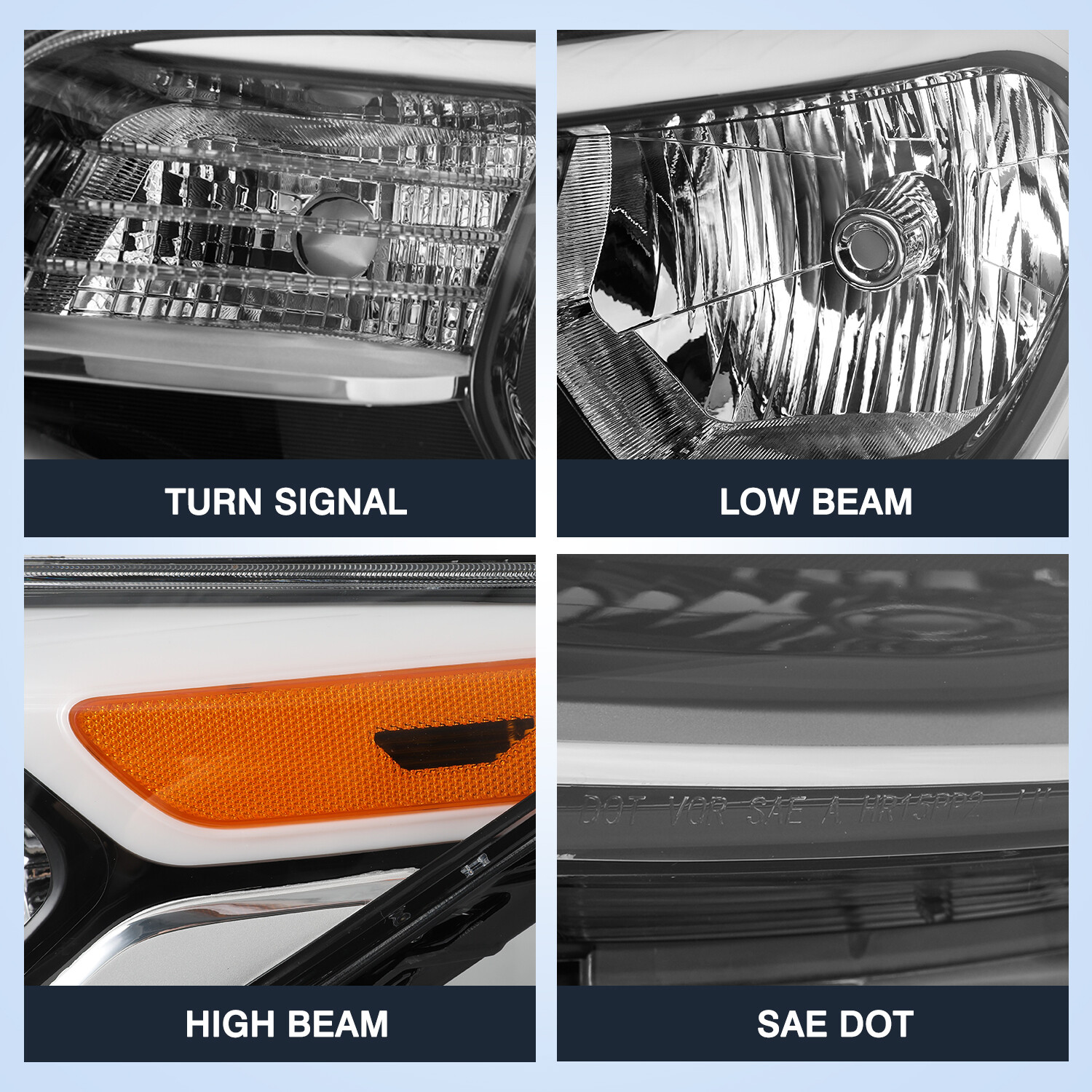 For 2014 2015 2016 2017 2018 2019 Kia Soul Halogen Headlights Assembly Pair