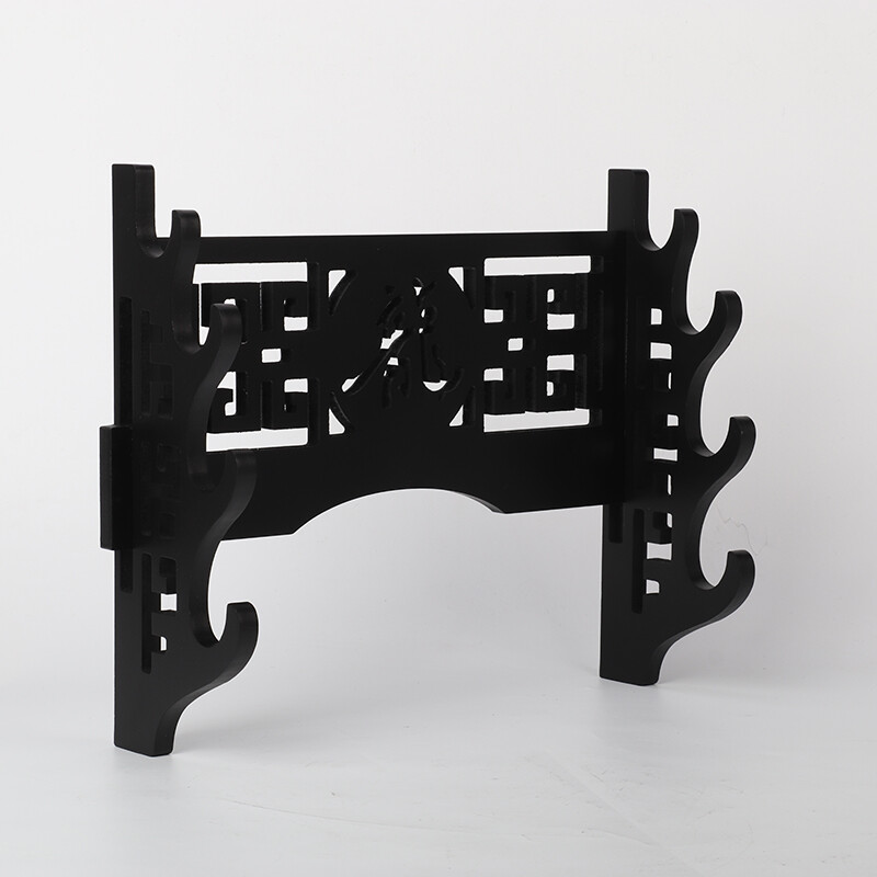 4 Tier Wall Mounted Sword Holder Display Stand Samurai Rack Hanger Bracket USA