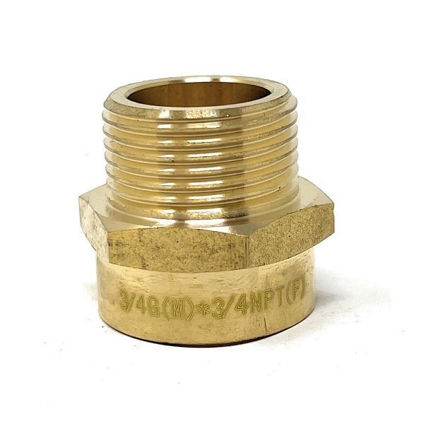 G Thread (Metric BSPP) Male to NPT Female Adapter - Lead Free (3/4" x 3/4")