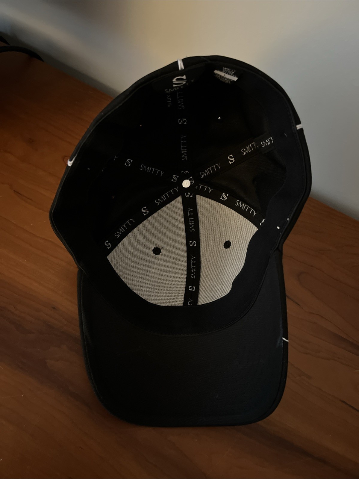 Smitty Black/White Piping Flex Fit Football Referee Hat HT110 LARGE L