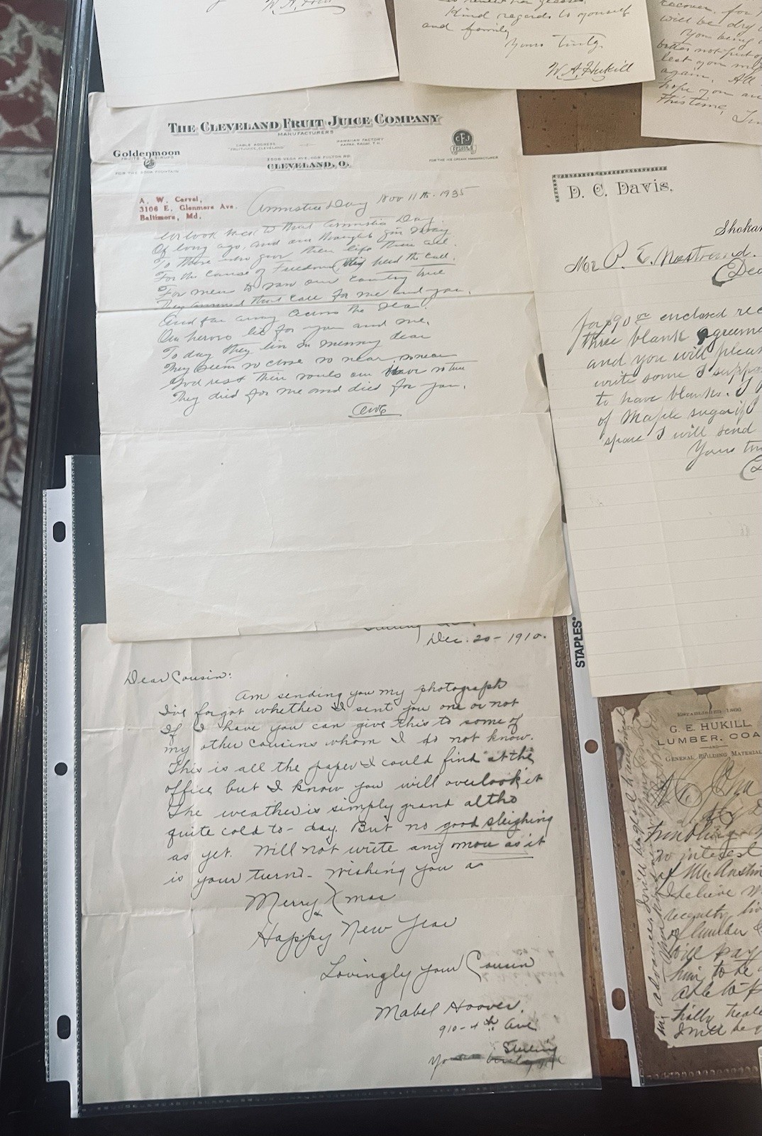 Lot of 30+ Handwritten Personal/Business Letters, Signed/Dated, 1900 - 1954.