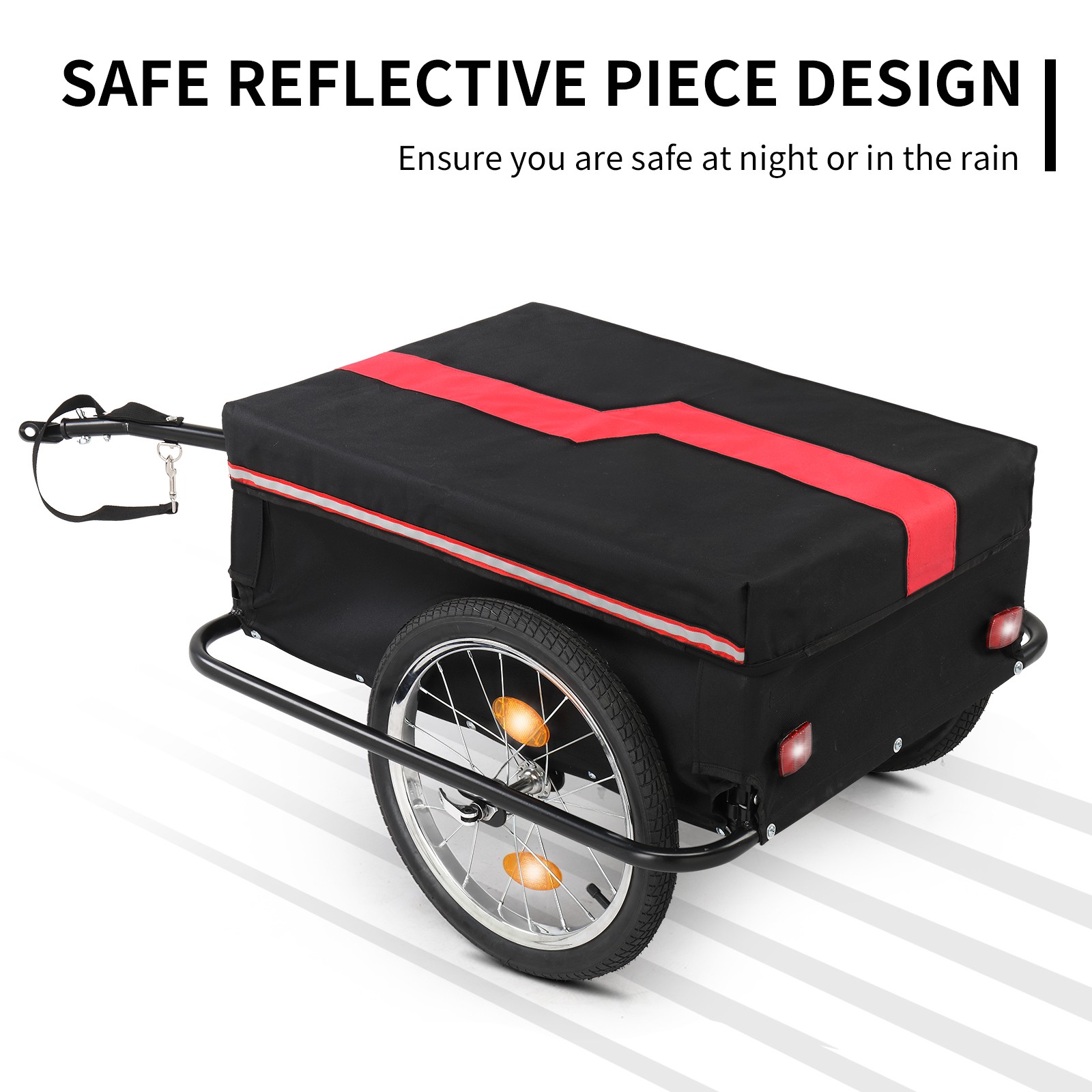 Foldable Bike Cargo Trailer Bicycle Carrier Luggage Storage Cart Cover