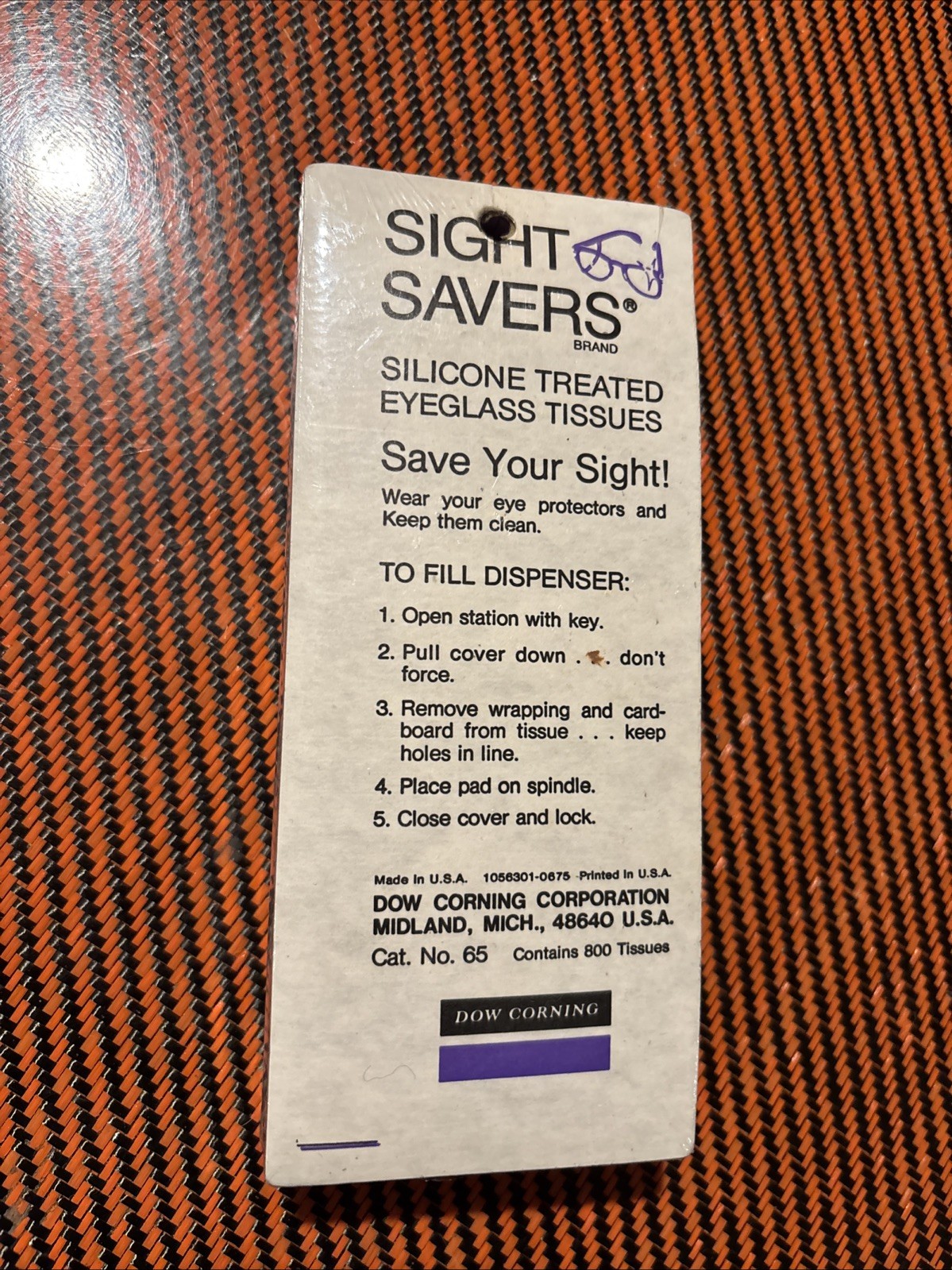 VTG 80s Dow Corning Silicone Treated Sight Savers Lens 800 Cloths SEALED USA