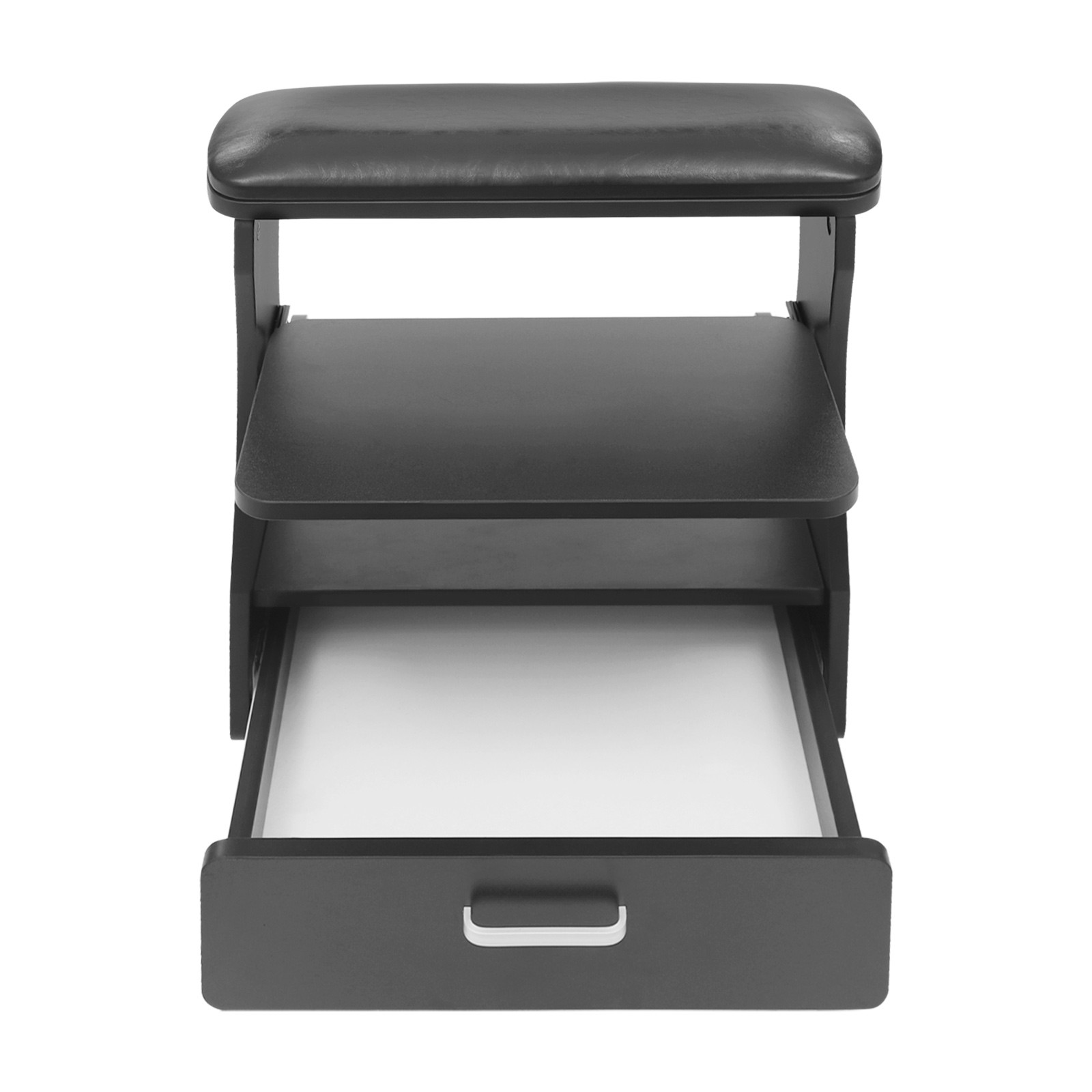 Pedicure Foot Rest 3-Tier Storage Swivel Wheels for Salon Nail Care FootRest