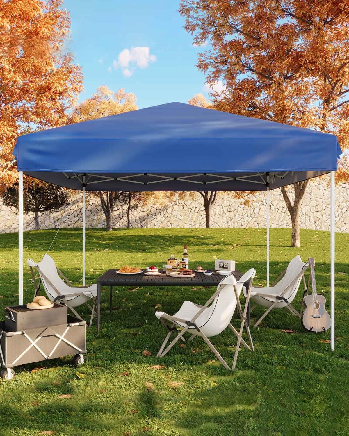10 x 10 FT Pop Up Canopy, Outdoor Canopy Tent with Carry Bag & 4 SandBags