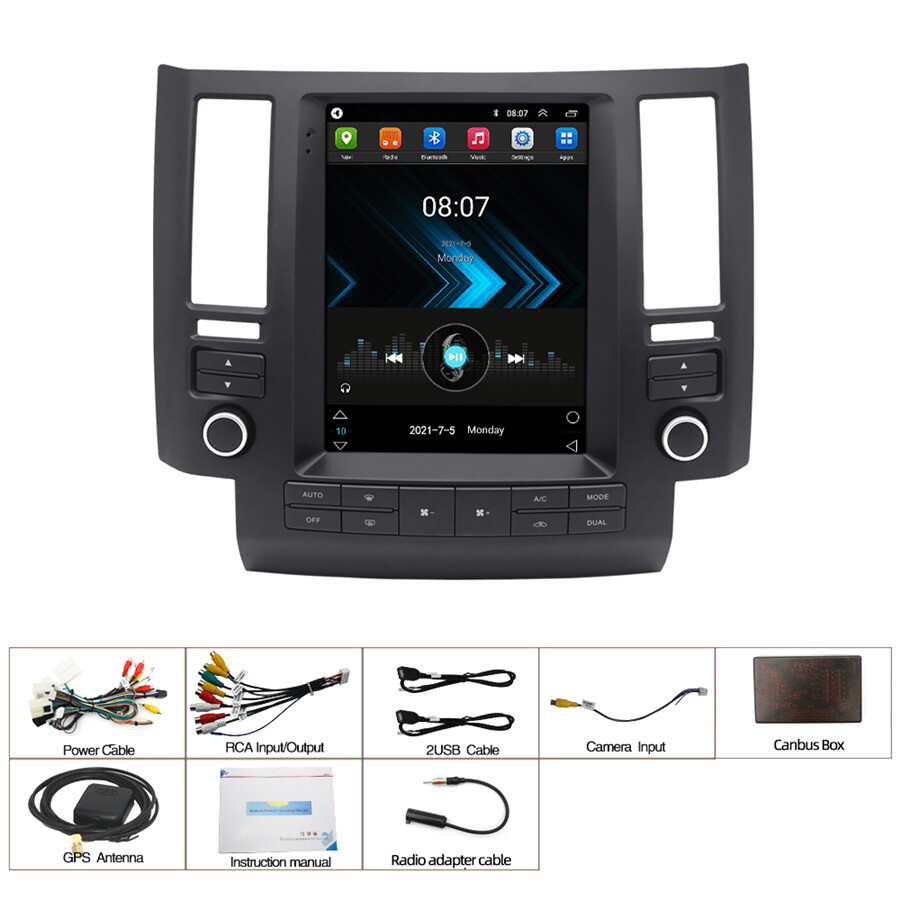 9.7" Android 11 Stereo Radio Head Unit Navi GPS For Infiniti FX35 FX45 2003-2006