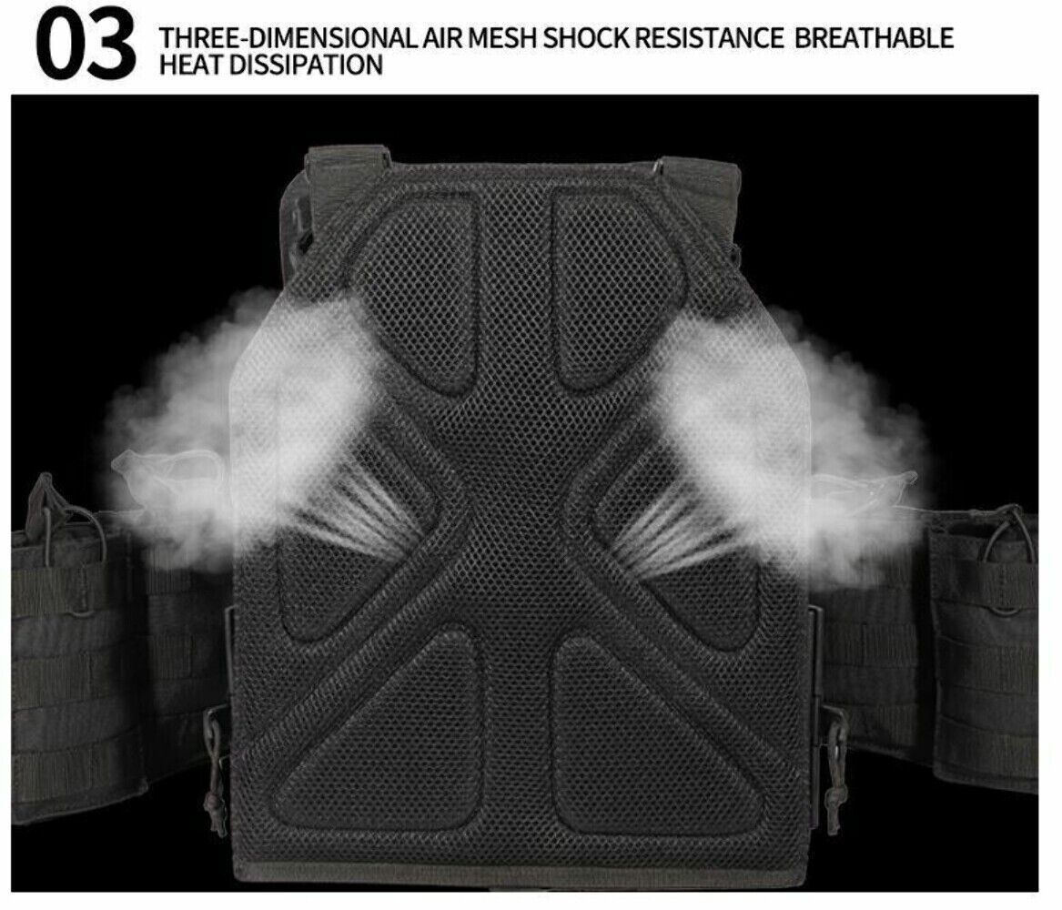Urban Assault Phantom Sage Tactical Vest Plate Carrier W/ Level III Armor Plates