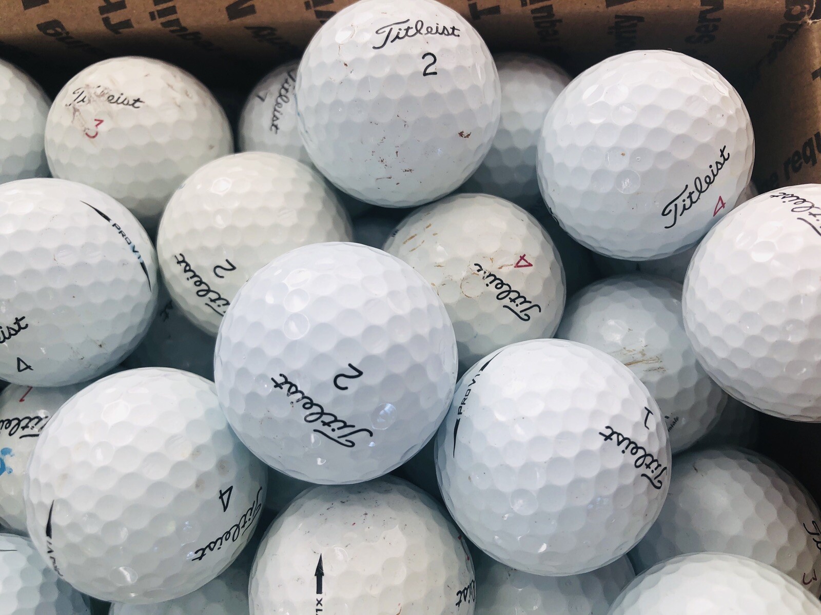 50 Titleist Pro V1 / V1X 3A Used Balls Golf Balls AAA