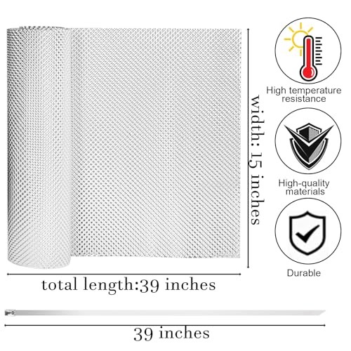 Exhaust Heat Shield Automotive,15”x 39” Embossed Aluminum Heat Shield Muffler