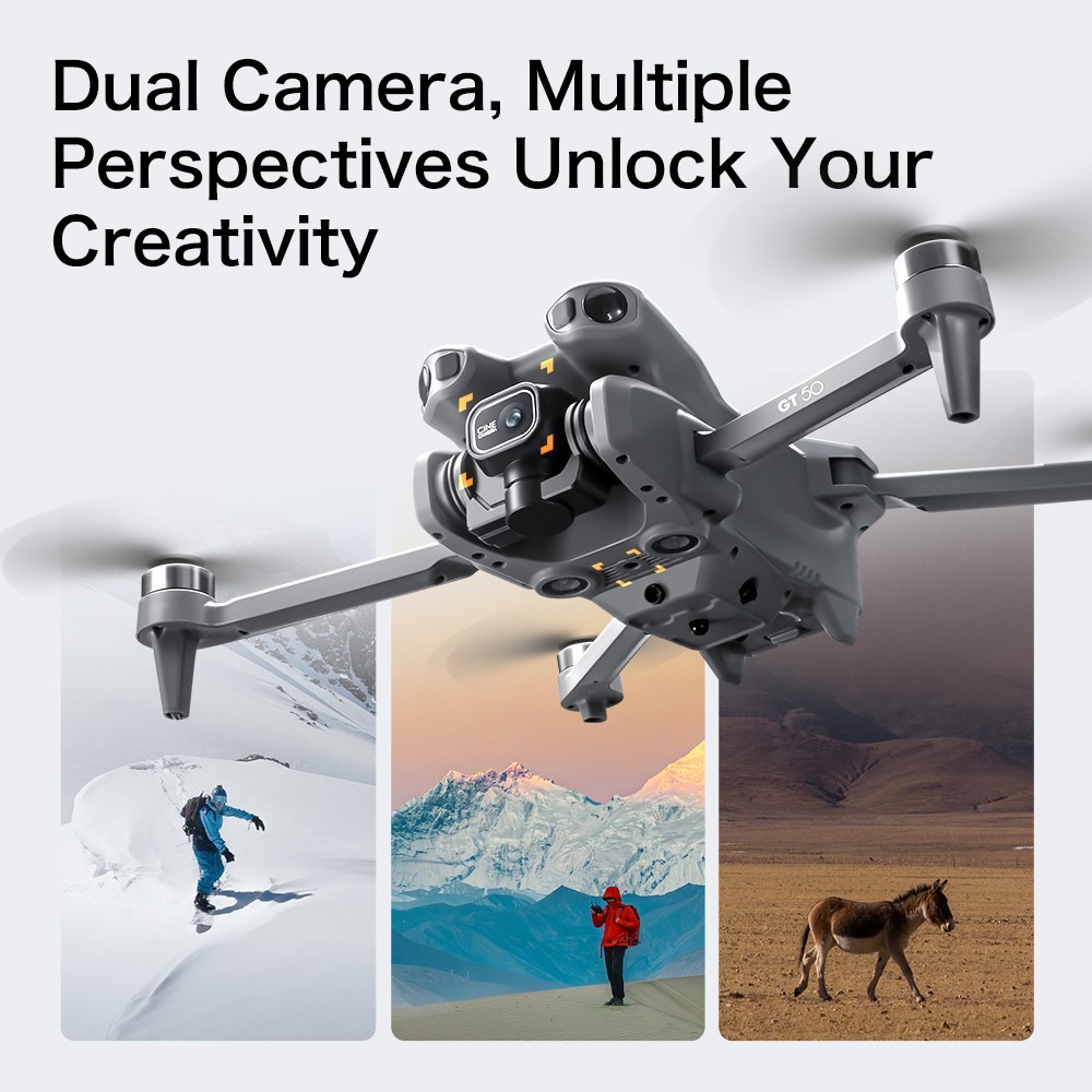 8K Dual Camera Brushless Drone with Screen Remote 5G WiFi Foldable RC Quadcopter