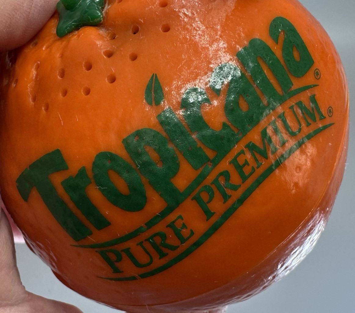 Vtg Tropicana Pure Premium Orange Radio AM/FM Straw Antenna 1980s 1990s NICE!