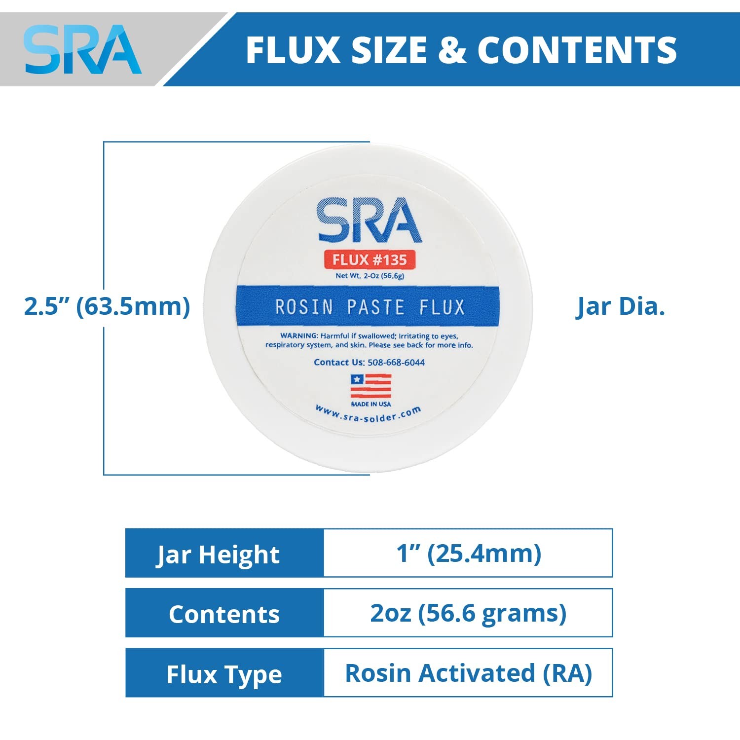 SRA Solder 135 Rosin Paste Soldering Flux For Electronics, No Clean Flux Made...