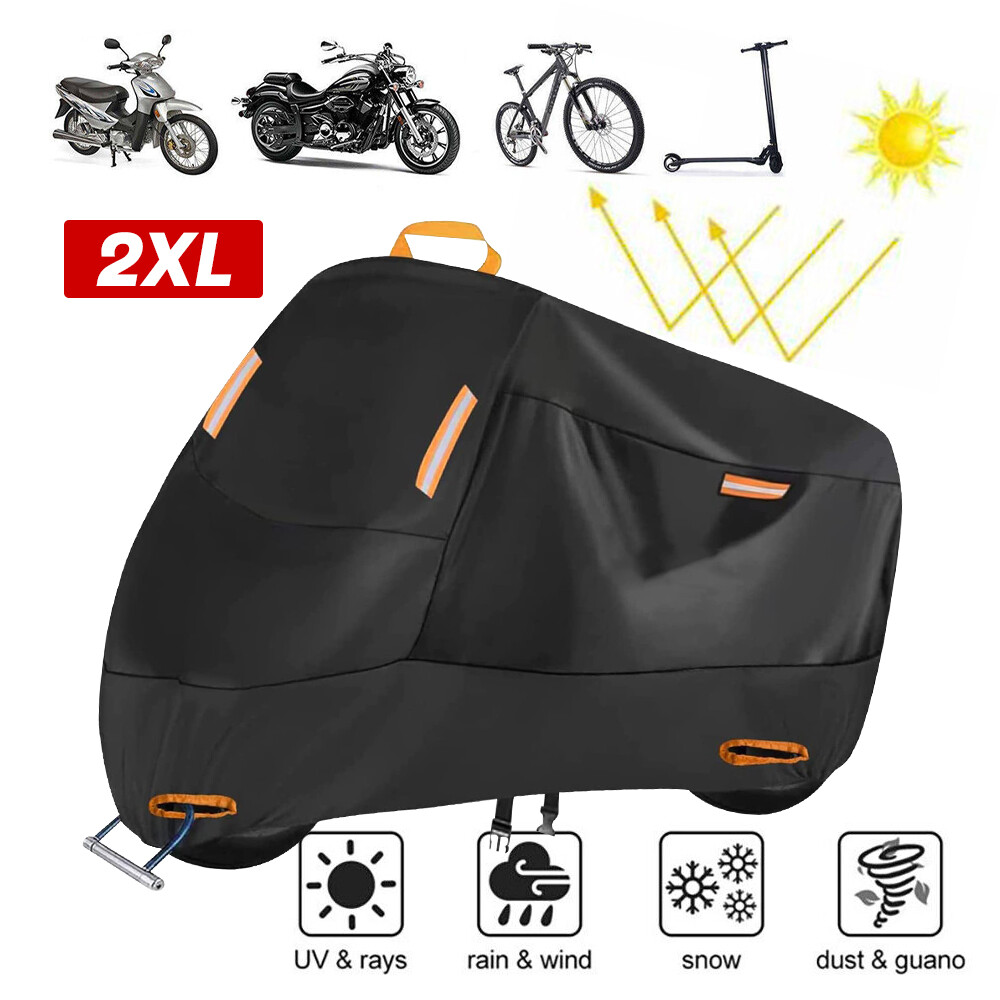 Motorcycle Bike Cover XXL Waterproof For Harley Davidson Outdoor Rain Dust Large