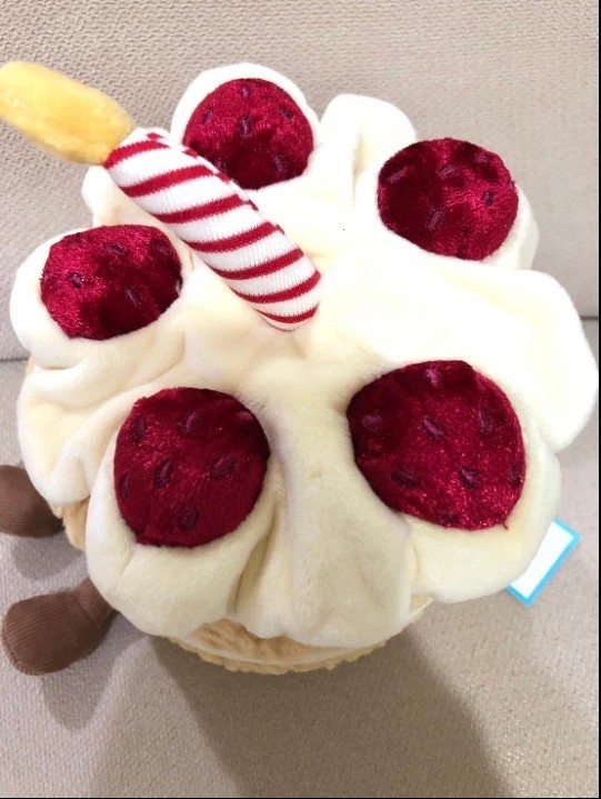 Jellycat Amuseables Birthday Cake Strawberry Plush Doll NWT w/ Bag