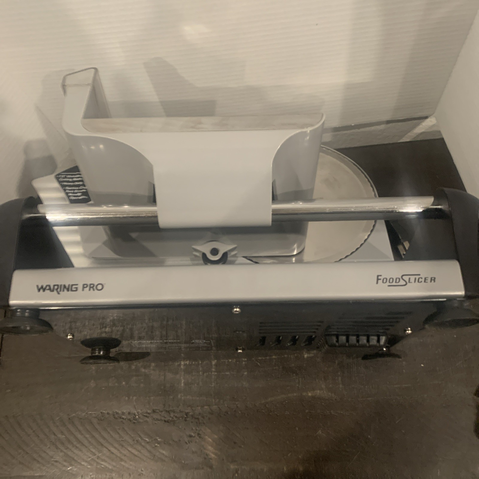 Waring Pro FS150 Professional Electric Food Slicer Premium Coated Steel Aluminum