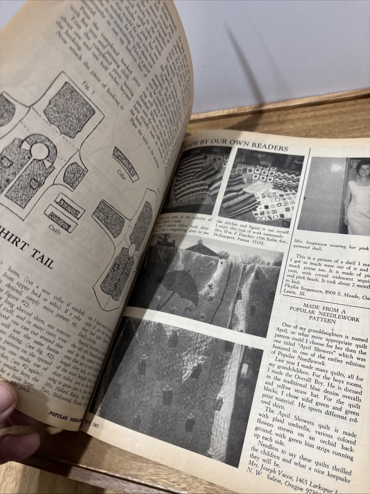Vtg Popular Needlework May 1967 Paper Sewing Patterns Crafts Booklet Quilting