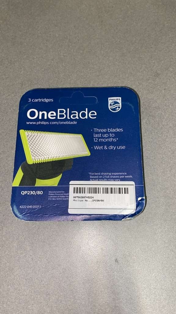 Philips Norelco OneBlade Replacement Blade, 3 Count QP230/80