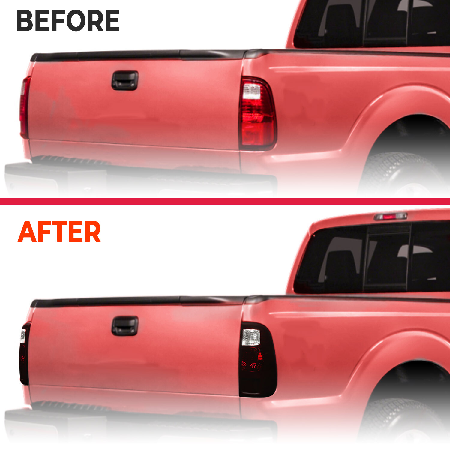 Red Smoke For Ford F250 F350 F450 F550 Super Duty 2008-2016 Tail Lights Pair